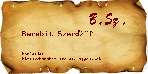 Barabit Szeráf névjegykártya